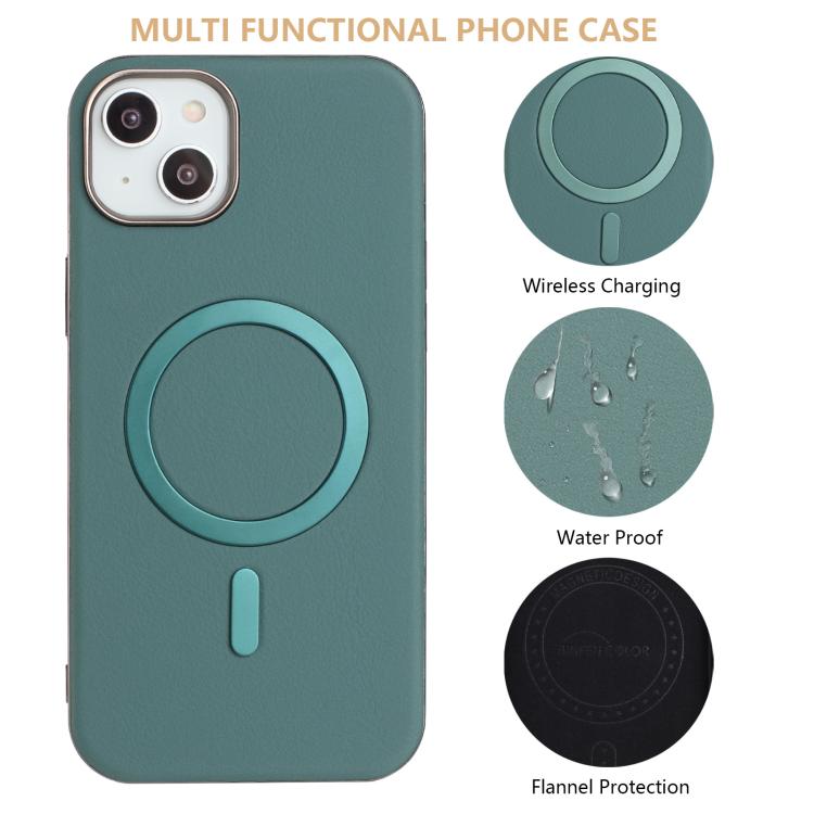 For iPhone 11 Solid Color Plating MagSafe Full Coverage Phone Case