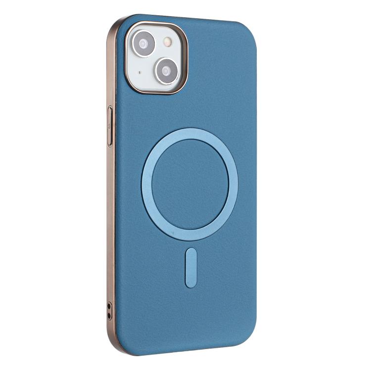For iPhone 11 Solid Color Plating MagSafe Full Coverage Phone Case