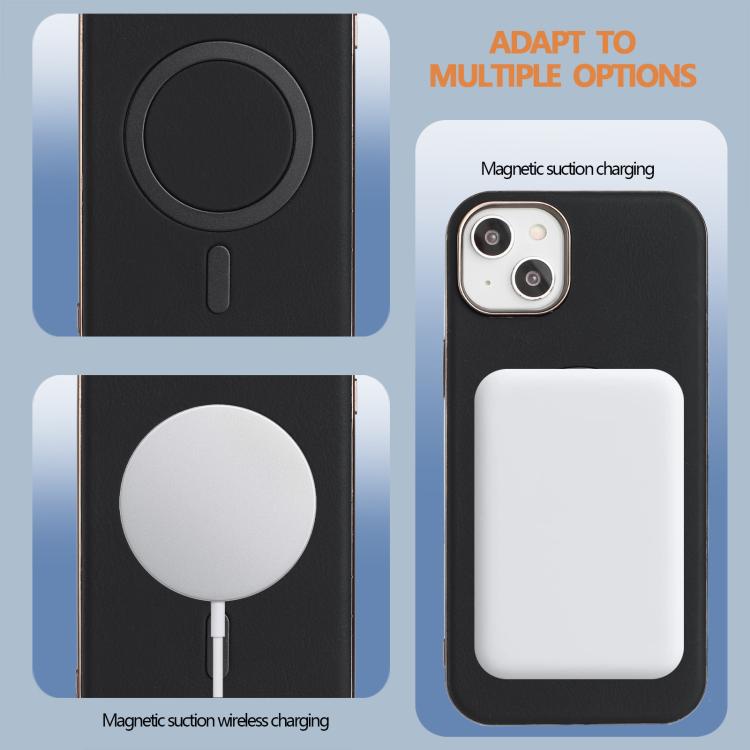 For iPhone 11 Solid Color Plating MagSafe Full Coverage Phone Case