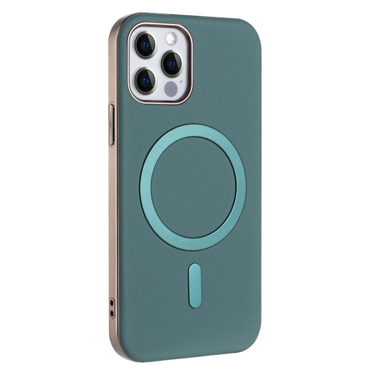 For iPhone 11 Pro Solid Color Plating MagSafe Full Coverage Phone Case