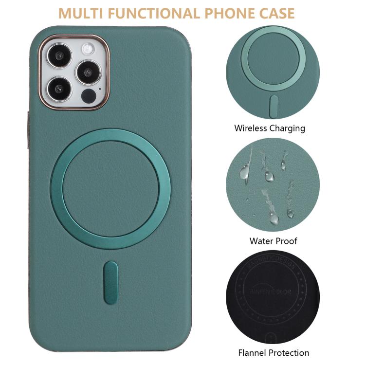 For iPhone 11 Pro Solid Color Plating MagSafe Full Coverage Phone Case