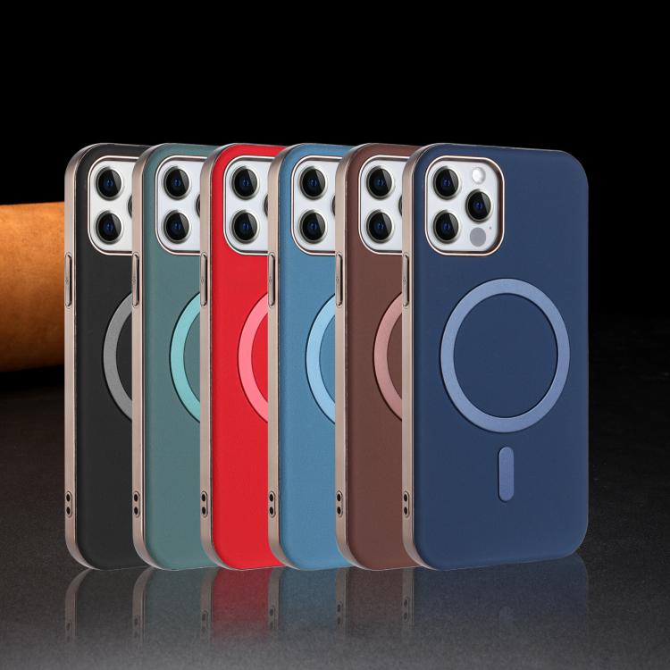 For iPhone 11 Pro Solid Color Plating MagSafe Full Coverage Phone Case