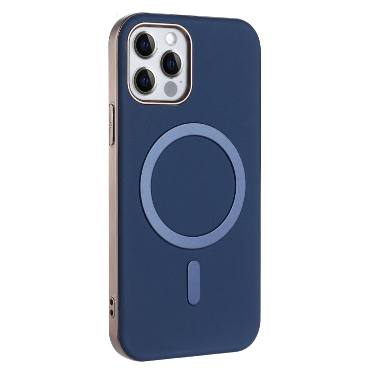 For iPhone 11 Pro Solid Color Plating MagSafe Full Coverage Phone Case