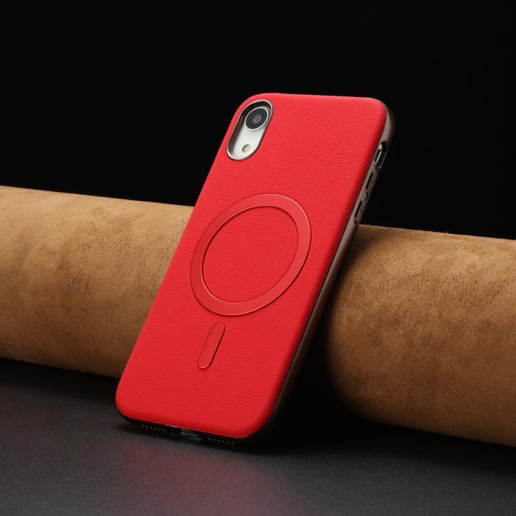 For iPhone XR Solid Color Plating MagSafe Full Coverage Phone Case