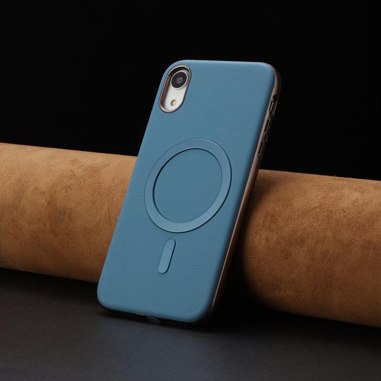 For iPhone XR Solid Color Plating MagSafe Full Coverage Phone Case