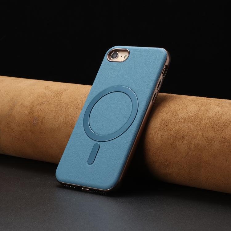For iPhone 8 / 7 / 6 Solid Color Plating MagSafe Full Coverage Phone Case