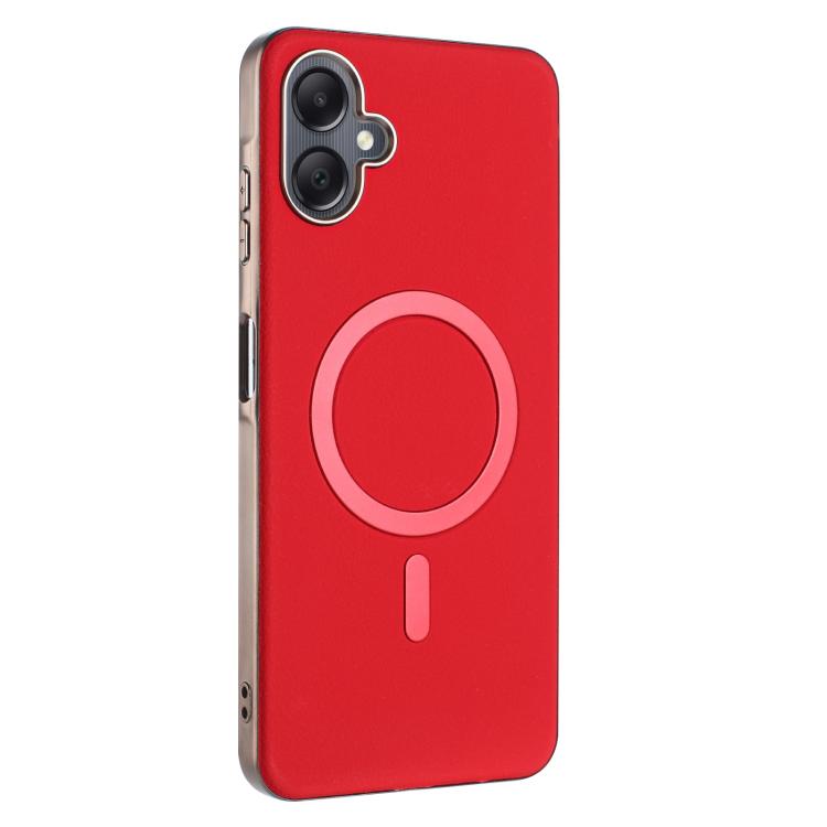 For Samsung Galaxy A06 Solid Color Plating MagSafe Full Coverage Phone Case