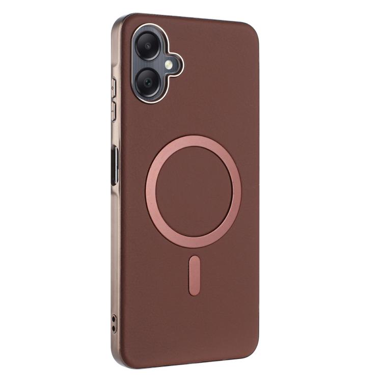 For Samsung Galaxy A06 Solid Color Plating MagSafe Full Coverage Phone Case