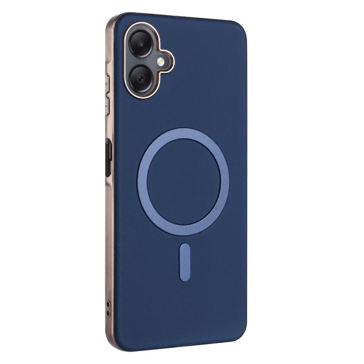 For Samsung Galaxy A06 Solid Color Plating MagSafe Full Coverage Phone Case