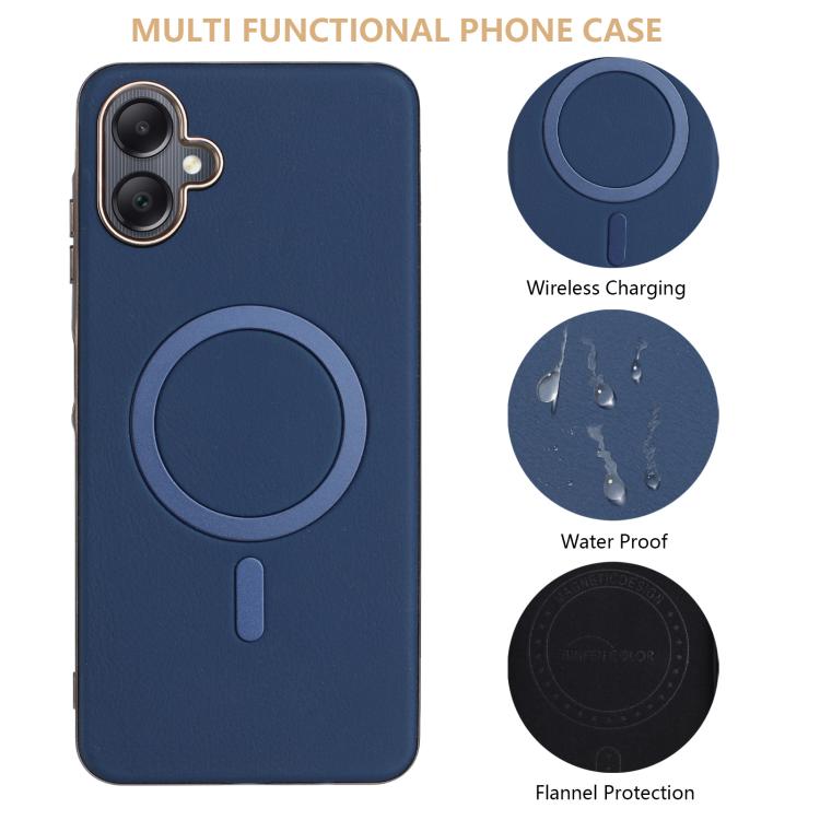 For Samsung Galaxy A06 Solid Color Plating MagSafe Full Coverage Phone Case