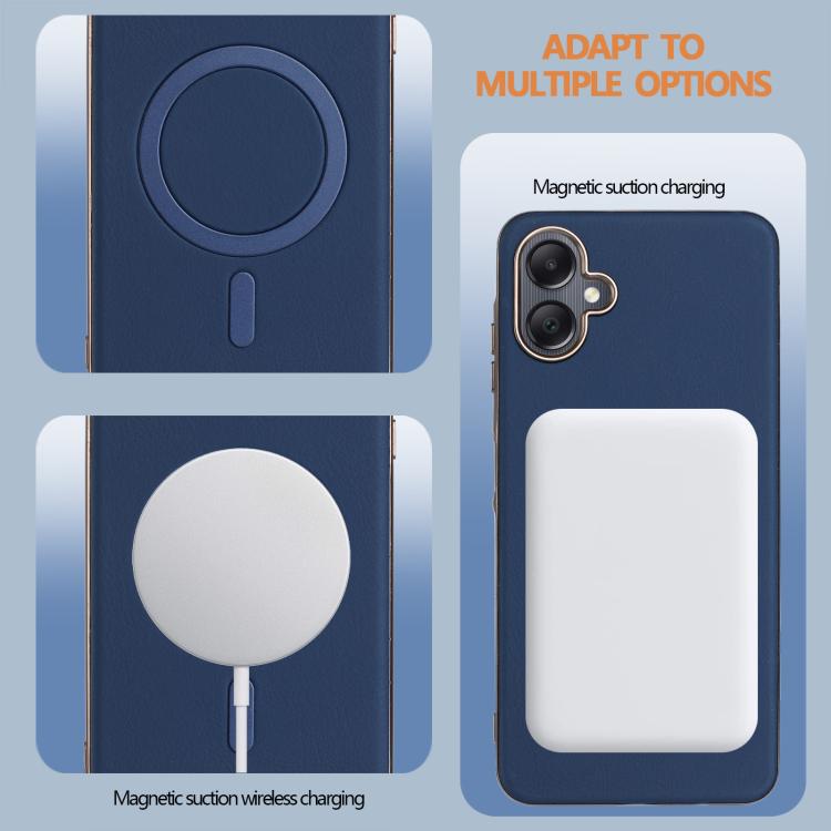 For Samsung Galaxy A06 Solid Color Plating MagSafe Full Coverage Phone Case