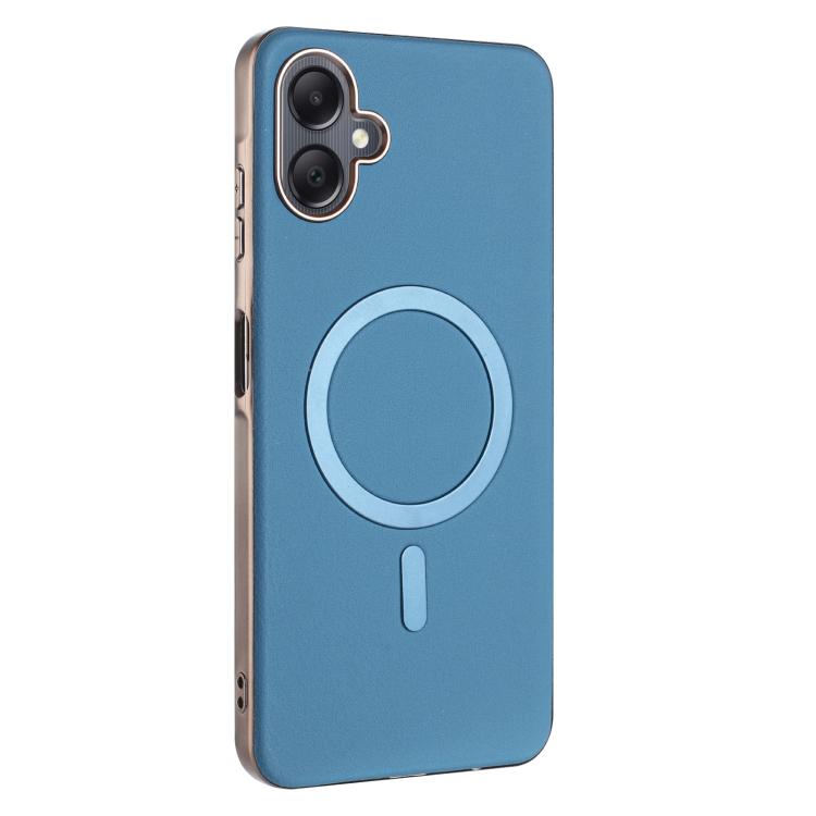 For Samsung Galaxy A06 Solid Color Plating MagSafe Full Coverage Phone Case