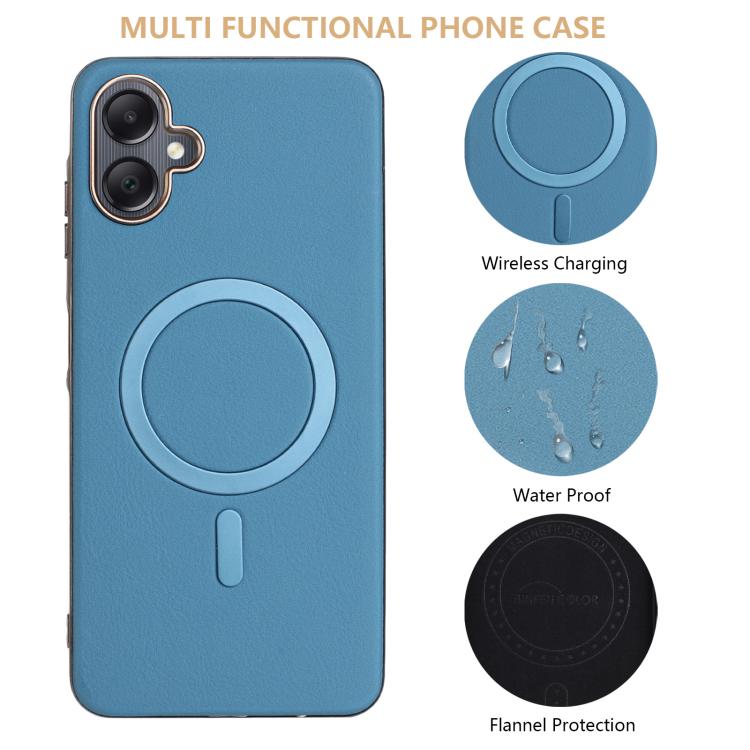For Samsung Galaxy A06 Solid Color Plating MagSafe Full Coverage Phone Case