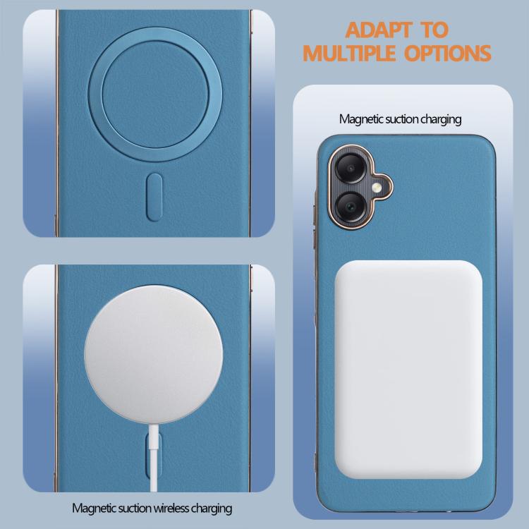 For Samsung Galaxy A06 Solid Color Plating MagSafe Full Coverage Phone Case