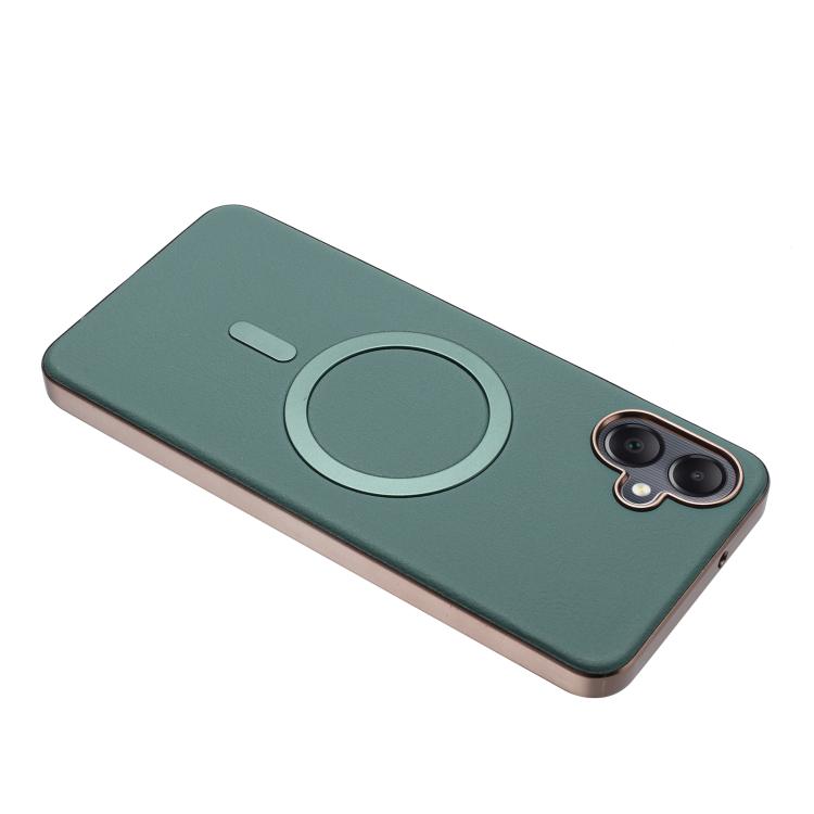 For Samsung Galaxy A06 Solid Color Plating MagSafe Full Coverage Phone Case