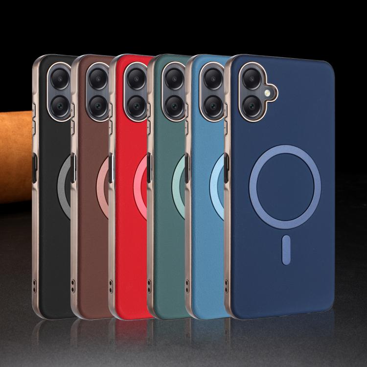 For Samsung Galaxy A06 Solid Color Plating MagSafe Full Coverage Phone Case