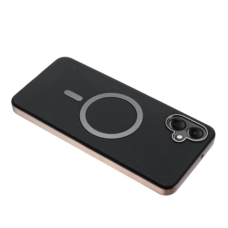 For Samsung Galaxy A06 Solid Color Plating MagSafe Full Coverage Phone Case