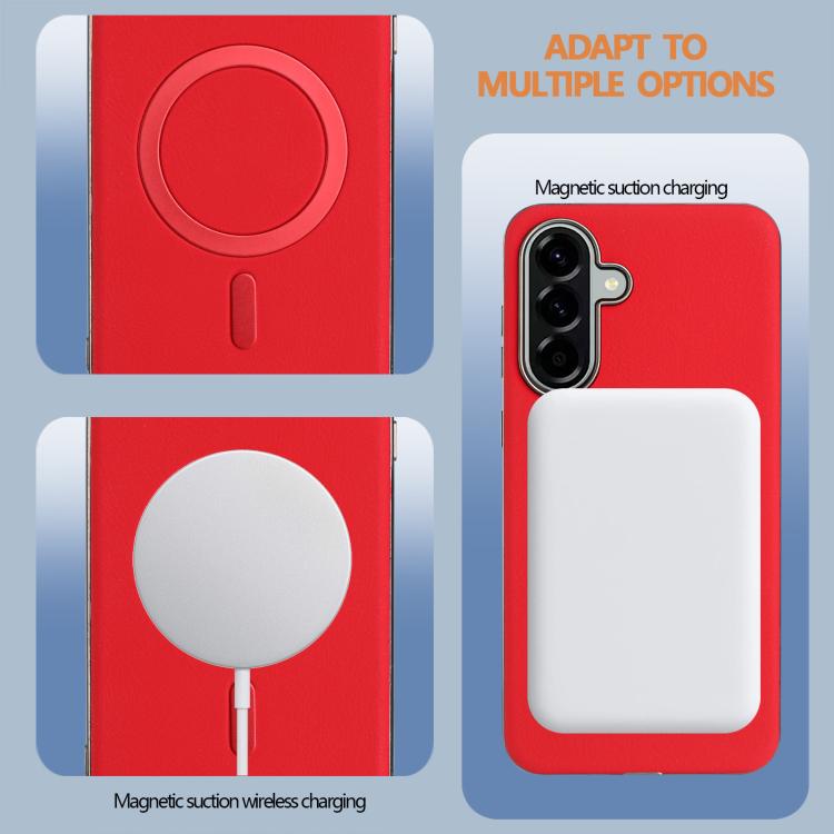 For Samsung Galaxy A56 Solid Color Plating MagSafe Full Coverage Phone Case