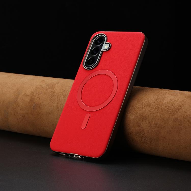 For Samsung Galaxy A56 Solid Color Plating MagSafe Full Coverage Phone Case