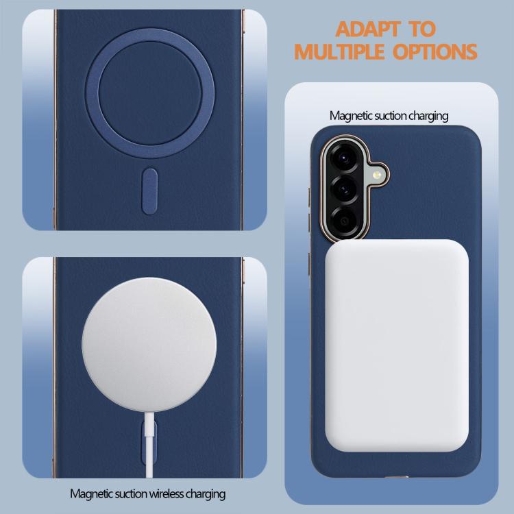 For Samsung Galaxy A56 Solid Color Plating MagSafe Full Coverage Phone Case
