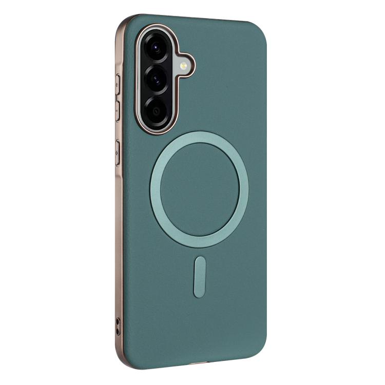 For Samsung Galaxy A56 Solid Color Plating MagSafe Full Coverage Phone Case