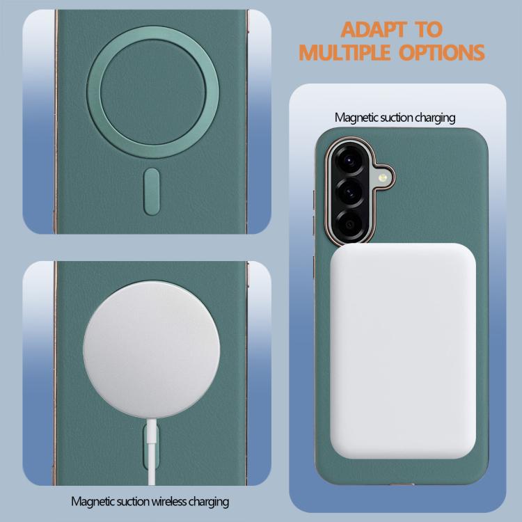 For Samsung Galaxy A56 Solid Color Plating MagSafe Full Coverage Phone Case