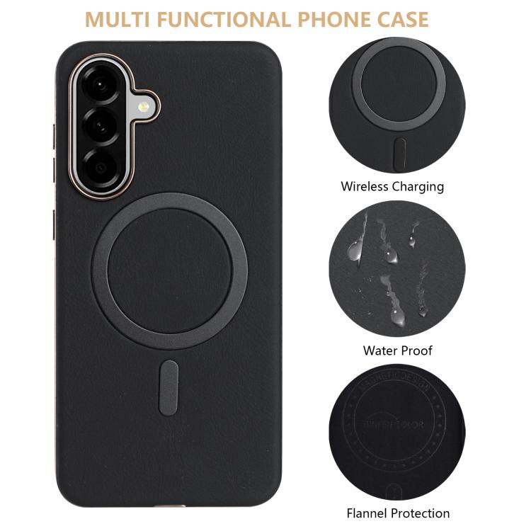 For Samsung Galaxy A56 Solid Color Plating MagSafe Full Coverage Phone Case