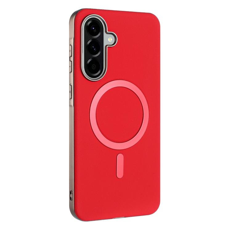 For Samsung Galaxy A36 Solid Color Plating MagSafe Full Coverage Phone Case