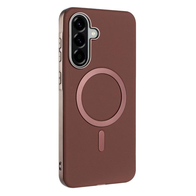 For Samsung Galaxy A36 Solid Color Plating MagSafe Full Coverage Phone Case