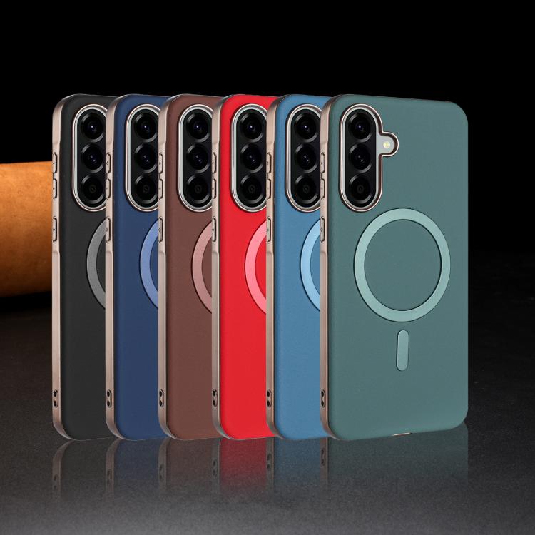 For Samsung Galaxy A36 Solid Color Plating MagSafe Full Coverage Phone Case