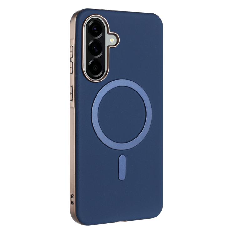 For Samsung Galaxy A25 Solid Color Plating MagSafe Full Coverage Phone Case