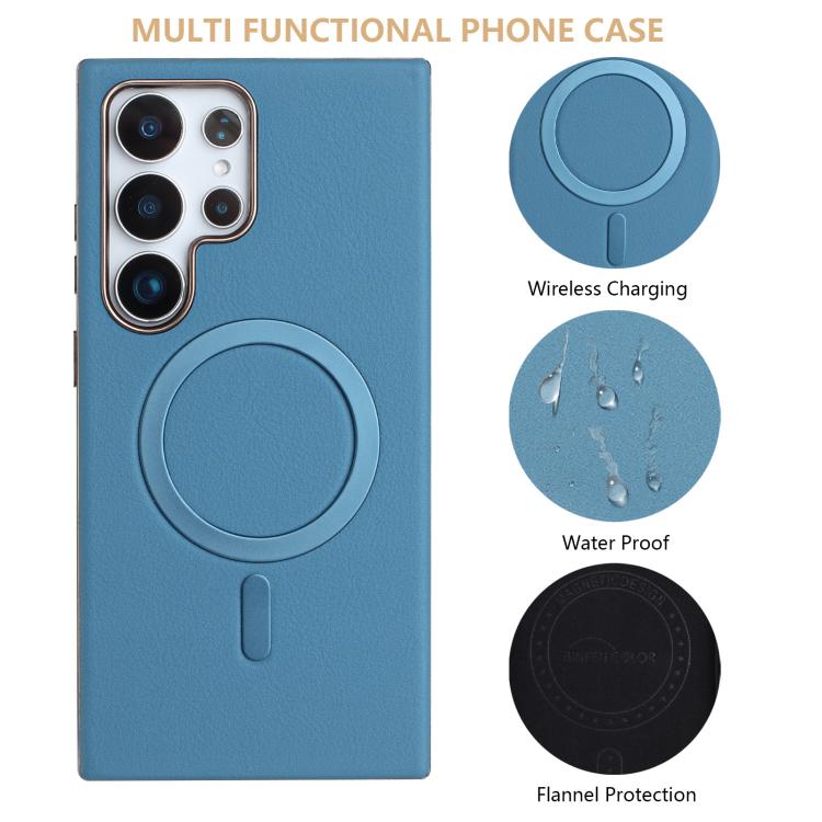 For Samsung Galaxy S25 Ultra 5G Solid Color Plating MagSafe Full Coverage Phone Case
