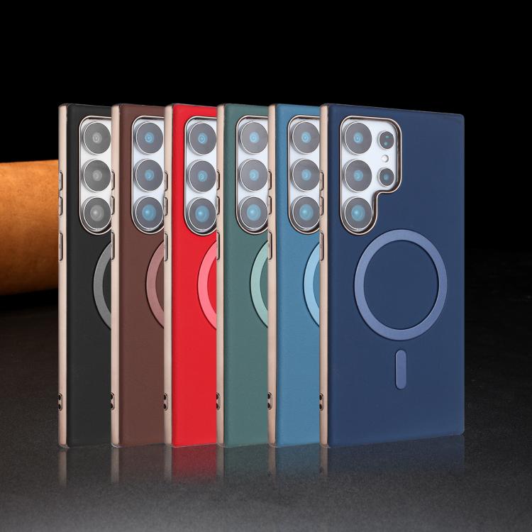 For Samsung Galaxy S25 Ultra 5G Solid Color Plating MagSafe Full Coverage Phone Case