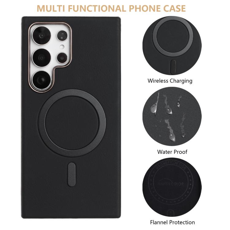 For Samsung Galaxy S25 Ultra 5G Solid Color Plating MagSafe Full Coverage Phone Case