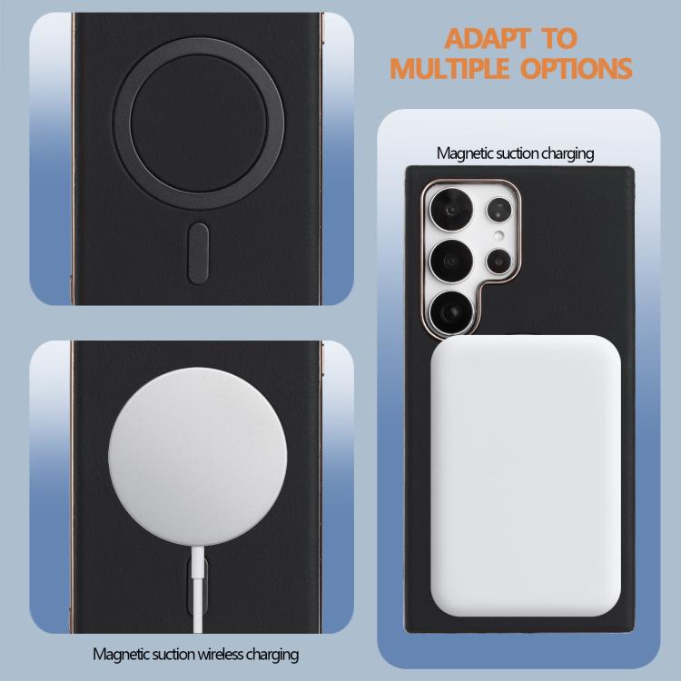 For Samsung Galaxy S25 Ultra 5G Solid Color Plating MagSafe Full Coverage Phone Case