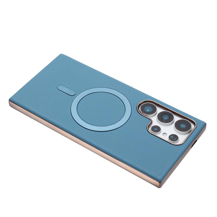 For Samsung Galaxy S24 Ultra 5G Solid Color Plating MagSafe Full Coverage Phone Case