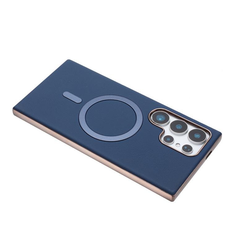 For Samsung Galaxy S24 Ultra 5G Solid Color Plating MagSafe Full Coverage Phone Case