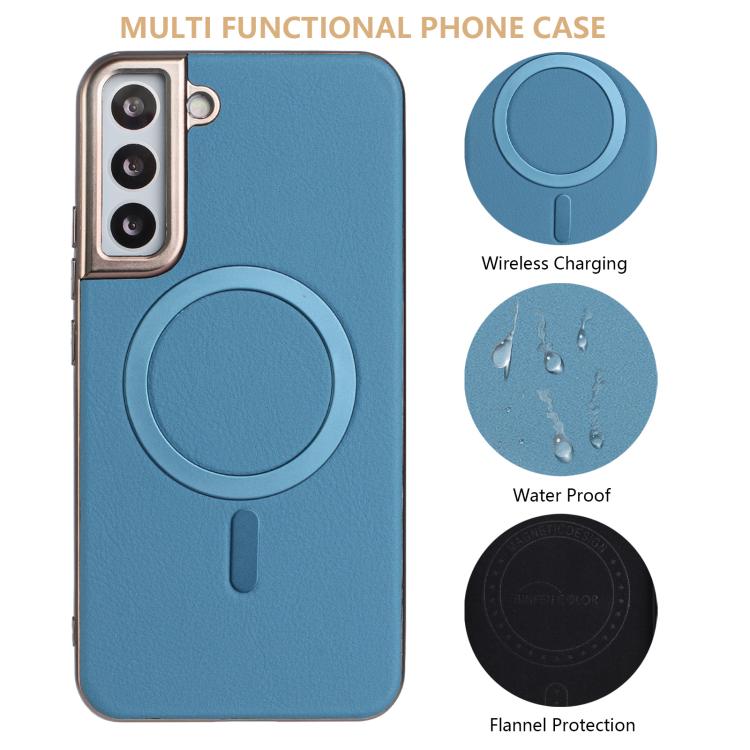 For Samsung Galaxy S24 5G Solid Color Plating MagSafe Full Coverage Phone Case