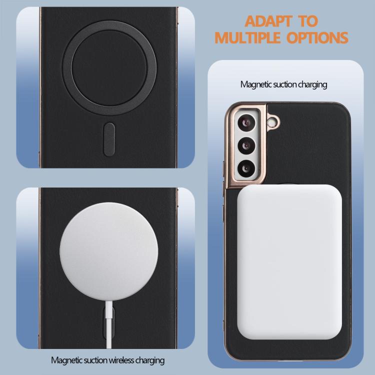 For Samsung Galaxy S24 5G Solid Color Plating MagSafe Full Coverage Phone Case