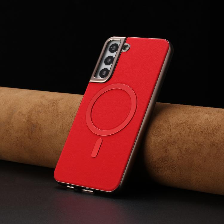 For Samsung Galaxy S23+ 5G Solid Color Plating MagSafe Full Coverage Phone Case