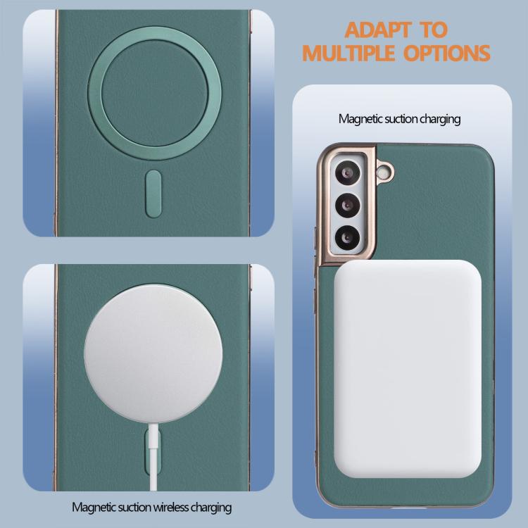 For Samsung Galaxy S23+ 5G Solid Color Plating MagSafe Full Coverage Phone Case