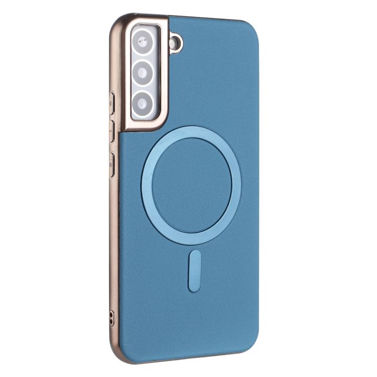 For Samsung Galaxy S22 5G Solid Color Plating MagSafe Full Coverage Phone Case