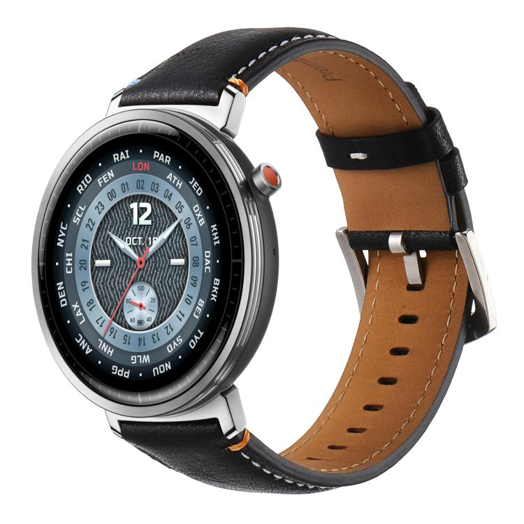 20mm xDfind  Flat Crazy Horse Leather Pin Buckle Watch Band