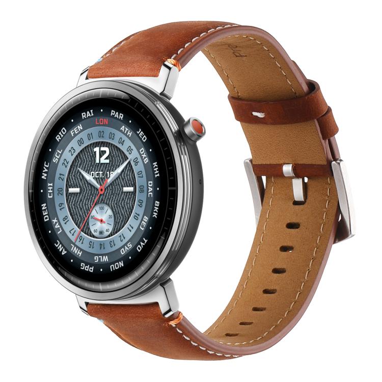 20mm xDfind  Flat Crazy Horse Leather Pin Buckle Watch Band