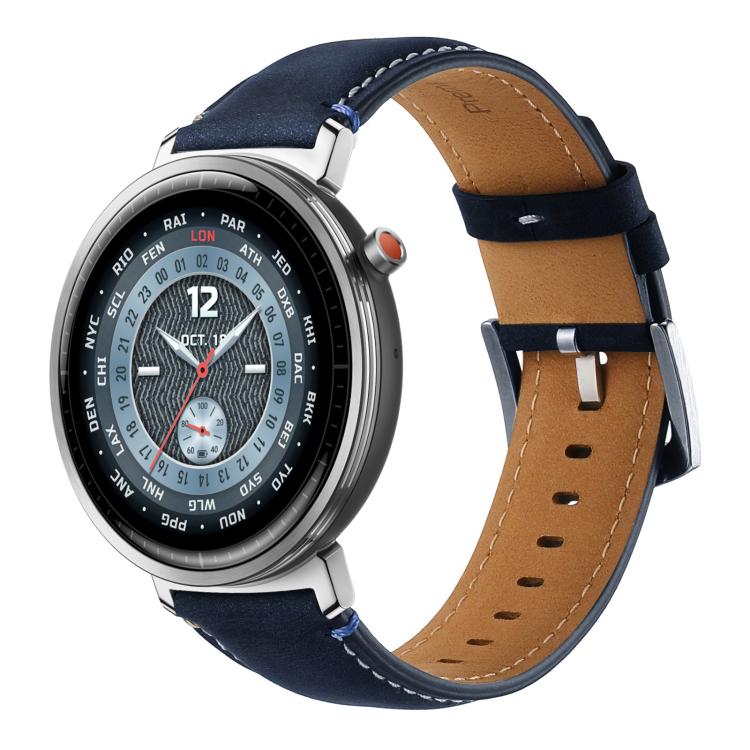 20mm xDfind  Flat Crazy Horse Leather Pin Buckle Watch Band