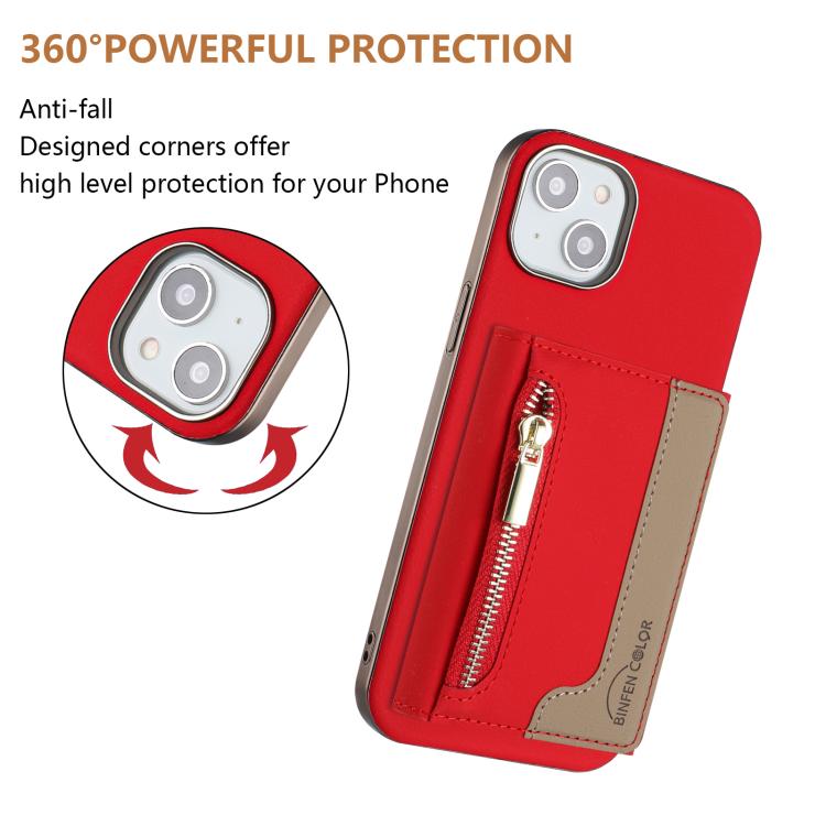 For iPhone 16 Plus Zipper Horizontal Magnetic Card Bag RFID MagSafe Phone Case