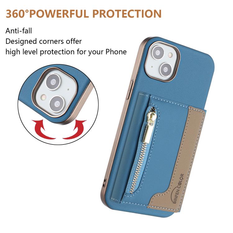For iPhone 16 Plus Zipper Horizontal Magnetic Card Bag RFID MagSafe Phone Case
