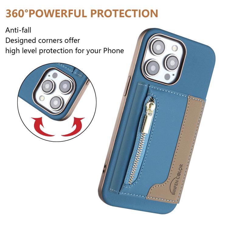 For iPhone 12 Pro Max Zipper Horizontal Magnetic Card Bag RFID MagSafe Phone Case