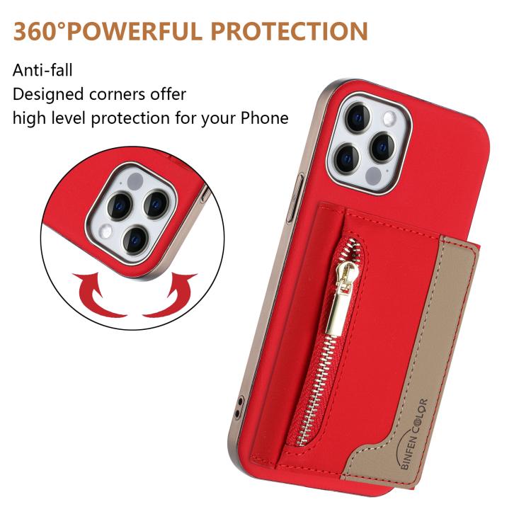 For iPhone 11 Zipper Horizontal Magnetic Card Bag RFID MagSafe Phone Case