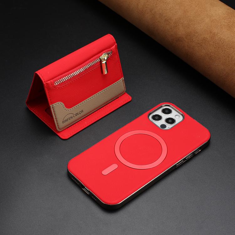 For iPhone 11 Zipper Horizontal Magnetic Card Bag RFID MagSafe Phone Case